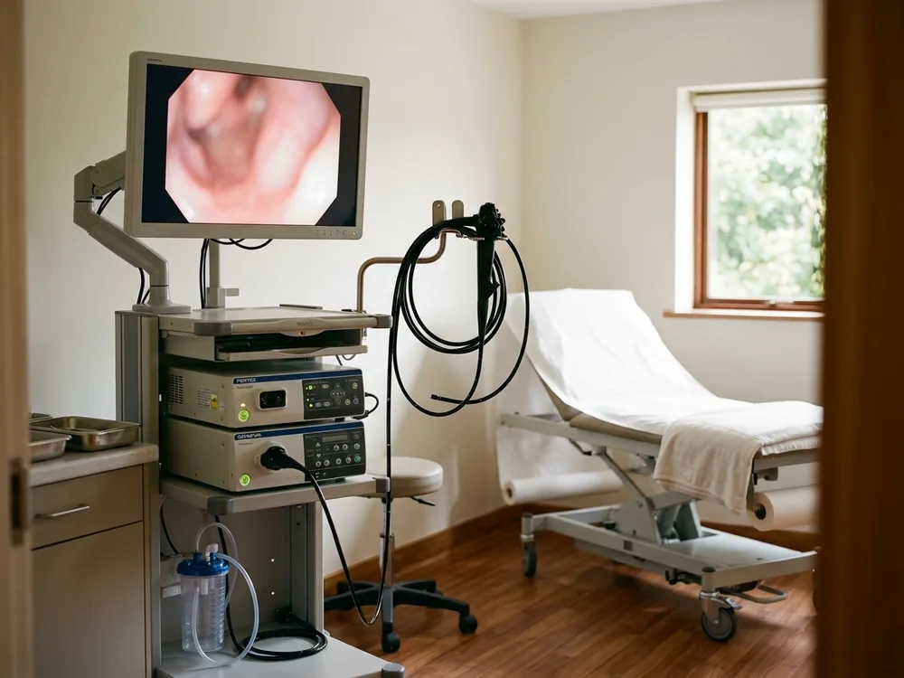 A quiet private treatment room with soft daylight